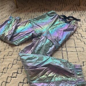 Holographic Rave Pants / Shorts with Belt
